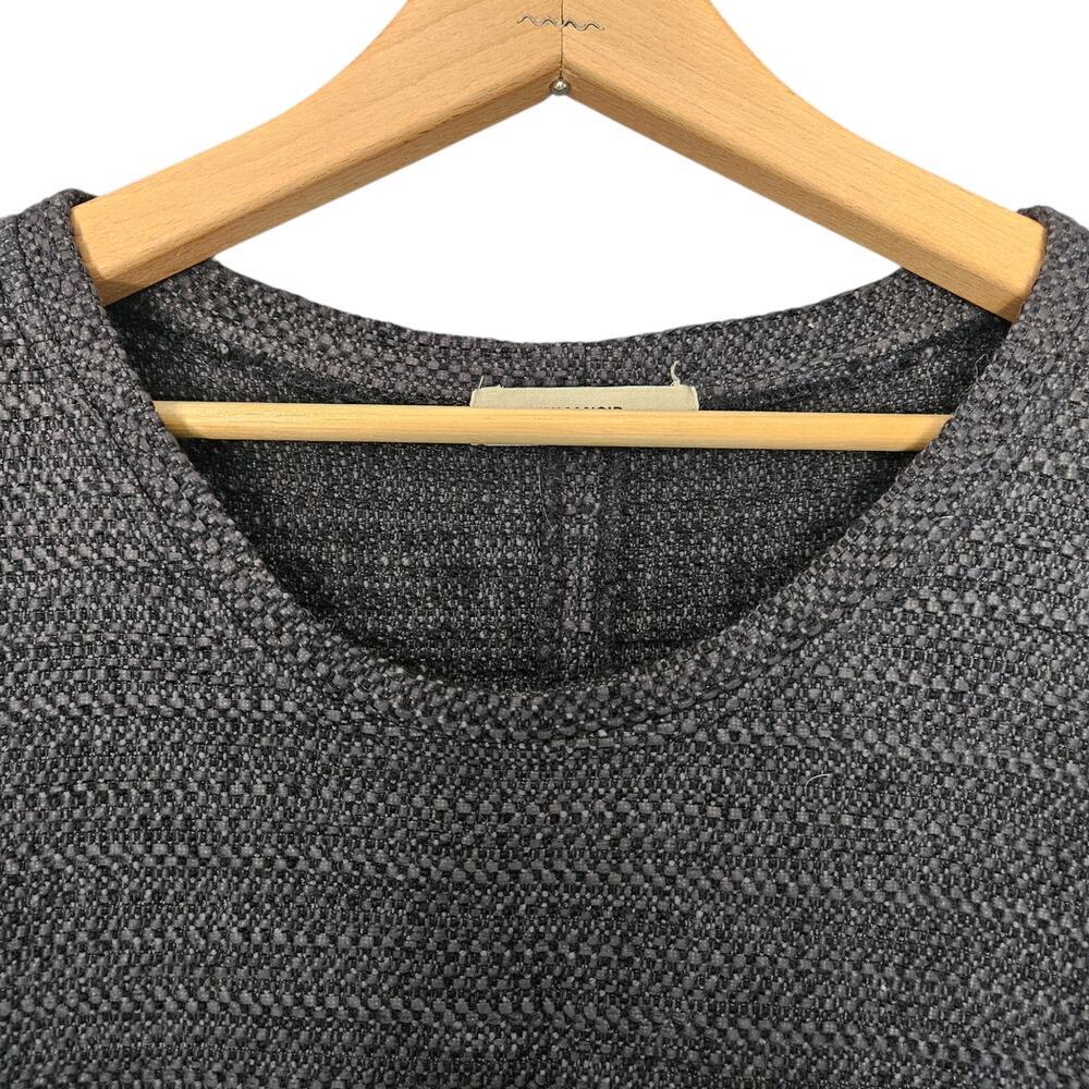 Women's Humanoid Gray Tweed Dress 3/4 Sleeves Knee Length Shift Style M Romania - Picture 4 of 16